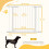 PawHut Barrera Seguridad Perro Blanco 97 x 5 x 76 cm 3