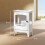 Homcom Chimenea de Etanol Blanco 39 x 26 x 54 cm 3