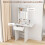 Homcom Tocador de Maquillaje Blanco 45 x 45 x 152 cm 6
