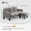 Homcom Sofá Chaise Longue Gris 186 x 130 x 84 cm 4