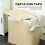 Homcom Cesto Ropa Sucia Beige 60 x 40 x 60 cm 5