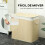 Homcom Cesto Ropa Sucia Beige 60 x 40 x 60 cm 6