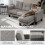 Homcom Sofá Chaise Longue Gris 186 x 130 x 84 cm 5