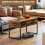 Homcom Mesa Centro Elevable Marrón 100 x 45 x 67 cm 6