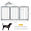 PawHut Barrera para Perro Gris 154 x 30 x 80 cm 3