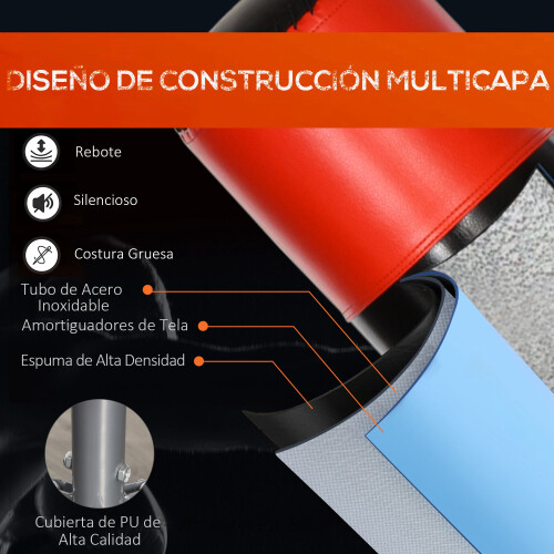 Homcom Saco de Boxeo Bicolor 60 x 60 x 180 cm 1