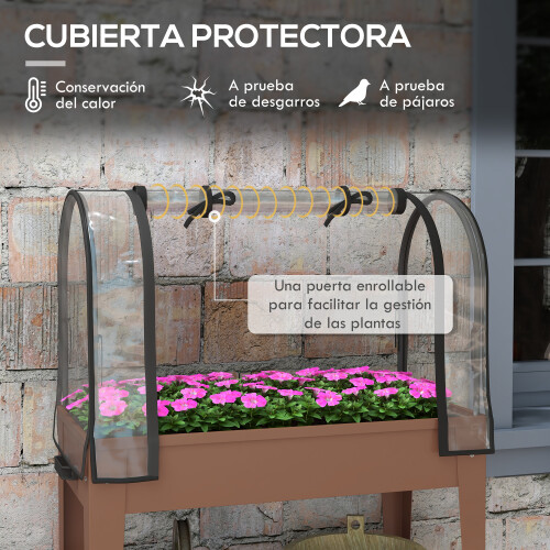 Outsunny Mesa de Cultivo Marrón 80 x 40 x 120 cm 1