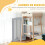 PawHut Barrera para Perro Gris 154 x 30 x 80 cm 5