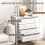 Homcom Cómoda Blanco 79 x 39.5 x 80.5 cm 4