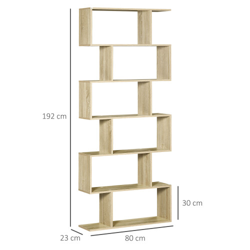 Homcom Estantería para Libro Marrón 80 x 23 x 192 cm 2