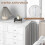 Homcom Cómoda Blanco 79 x 39.5 x 80.5 cm 6