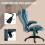 Vinsetto Silla de Masaje Azul 68 x 72 x 120 cm 6