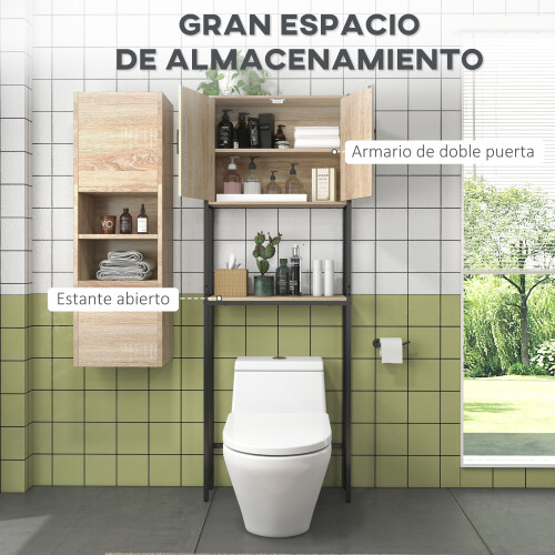 Mueble sobre Inodoro Marrón 64 x 19 x 178 cm 1