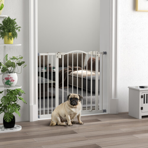 PawHut Barrera de Seguridad Blanco 94 x 3.5 x 78 cm 1