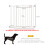 PawHut Barrera de Seguridad Blanco 94 x 3.5 x 78 cm 3