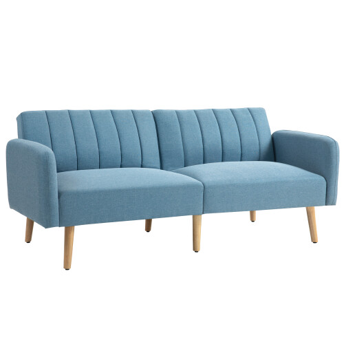 Homcom Sofá Cama Azul 173 x 75 x 73 cm