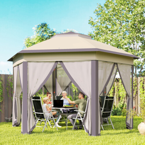 Outsunny Carpa Plegable Bicolor 405 x 340 x 285 cm 1