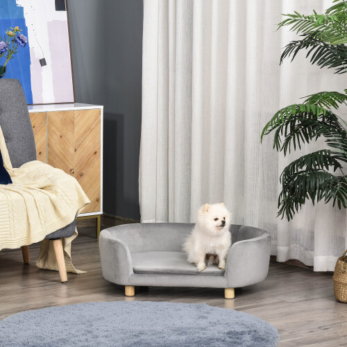 PawHut Sofá para Perro Gris 86 x 55 x 33 cm 1