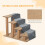 PawHut Escalera para Perro Gris 60 x 35 x 44 cm 6