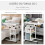 Homcom Mesa Auxiliar de Sofá Blanco 80 x 40 x 82 cm 4