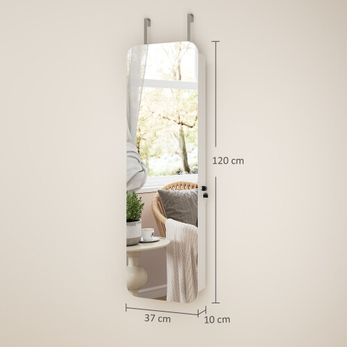 Homcom Armario Joyero Blanco 37 x 10 x 120 cm 2