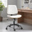 Homcom Silla de Escritorio Blanco 48.5 x 53 x 98 cm 2