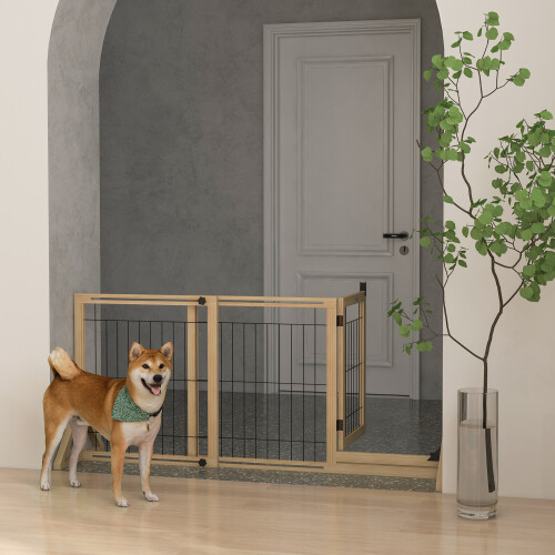PawHut Barrera para Perro Marrón 159 x 44 x 70 cm 2