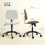 Homcom Silla de Escritorio Blanco 48.5 x 53 x 98 cm 3