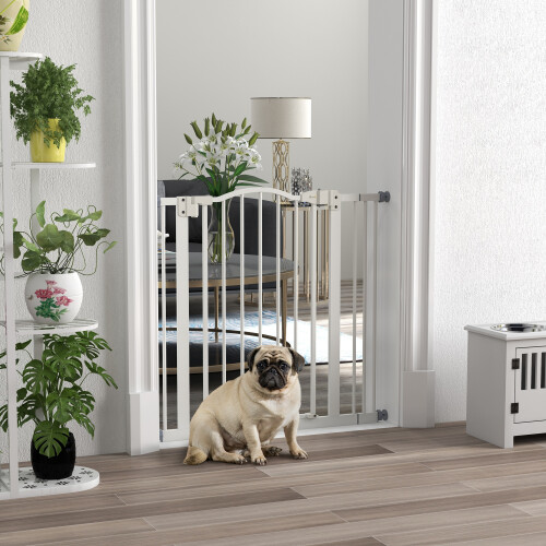 PawHut Barrera de Seguridad Blanco 87 x 3.5 x 78 cm 1