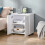 Homcom Mesa Armario Blanco 60 x 35 x 65cm 2