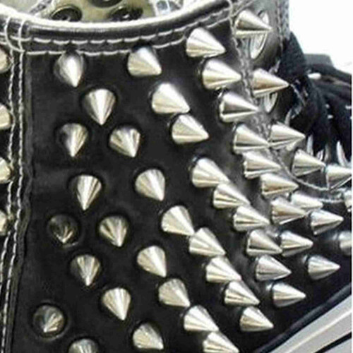Silver Cone Rivets Spikes Studs for Leather & Crafts 100pcs