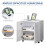 Homcom Mesa Armario Blanco 60 x 35 x 65cm 4