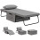 Homcom Sillón Cama Gris 75 x 80 x 74 cm 1