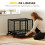 PawHut Jaula para Perro Negro 92 x 62 x 75 cm 2