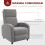 Homcom Sofá Reclinable Gris 64 x 86 x 102 cm 2
