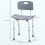 Homcom Silla de Ducha Gris 43 x 50.6 x 88 cm 4