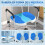 Homcom Silla de Ducha Azul 53 x 41.5 x 91.5 cm 4