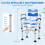 Homcom Silla de Ducha Azul 53 x 41.5 x 91.5 cm 5