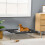 PawHut Cama Elevada Perros Negro 110 x 75 x 20 cm 4