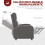 Homcom Sofá Reclinable Gris 64 x 86 x 102 cm 3
