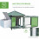 PawHut Gallinero de Madera Verde 196 x 76 x 97 cm 5