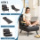 Homcom Sofá Cama Individual Gris 63 x 73 x 81 cm 4