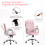 Vinsetto Silla de Escritorio Rosa 59.5 x 60.5 x 103 cm 4
