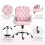 Vinsetto Silla de Escritorio Rosa 59.5 x 60.5 x 103 cm 5