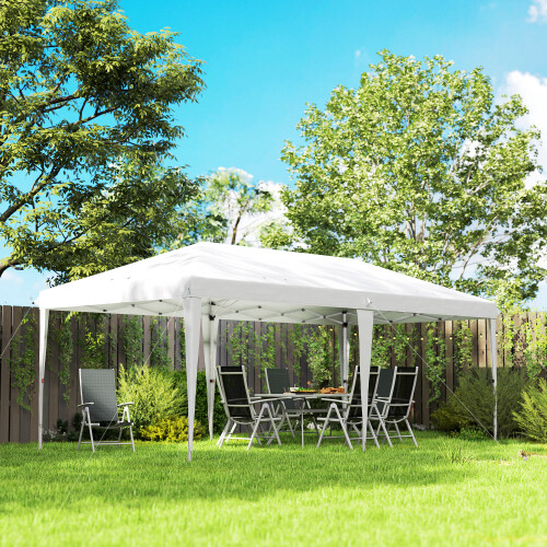 Outsunny Carpa Plegable Blanco 585 x 295 x 270 cm 1