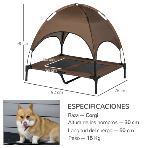 PawHut Cama para Perros Marrón 92 x 76 x 90 cm 2