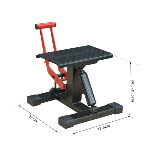 Homcom Soporte Elevador de Moto Bicolor 28 x 17.5 x 35.5 cm 2
