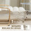 Homcom Sillón de Salón Beige 67 x 114 x 105 cm 3