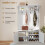 Homcom Perchero Zapatero Blanco 100 x 38 x 172 cm 3