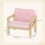 Sillón Infantil Rosa 46.5 x 44 x 45 cm 3